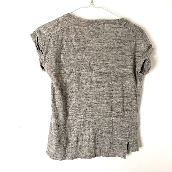 Point Sur Grey Linen Short Sleeve Top - Picture 4 of 5